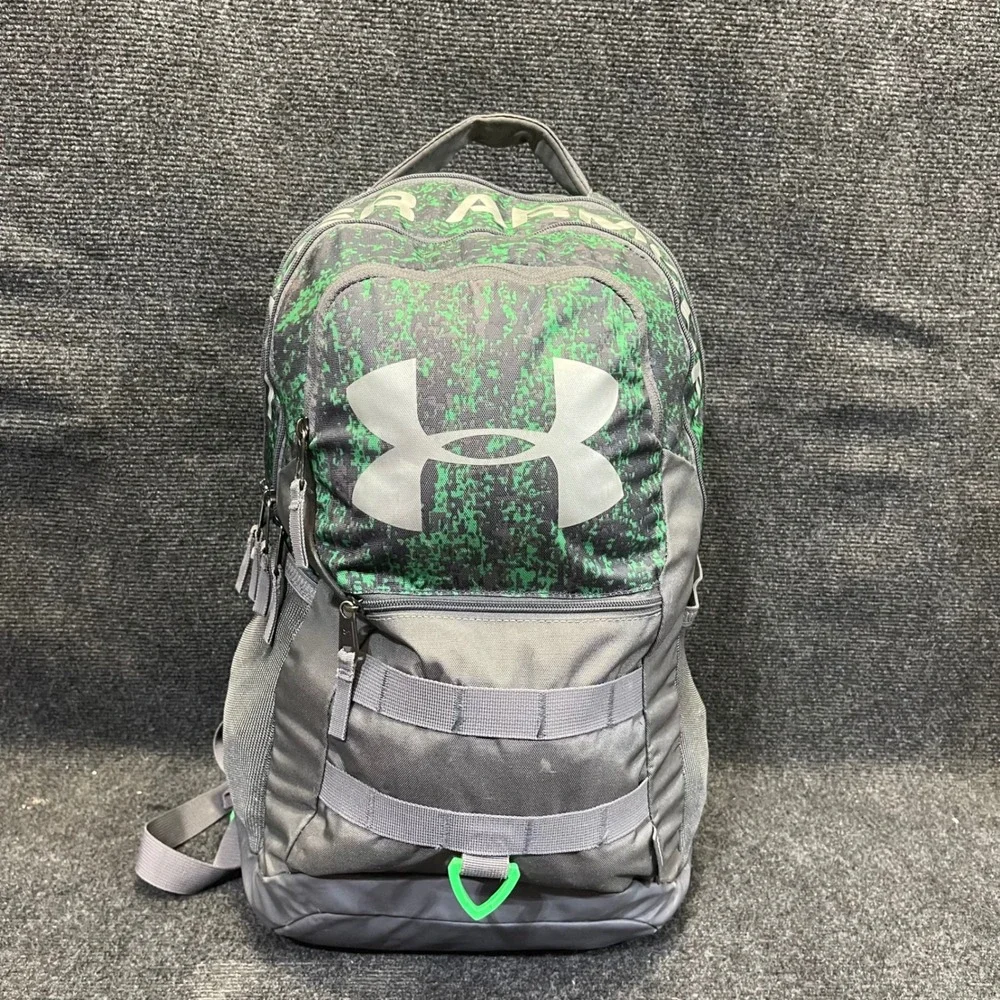 Under Armour 1300296 Gray Green Camo Travel Bag UA Storm Big Logo 5.0 Backpack